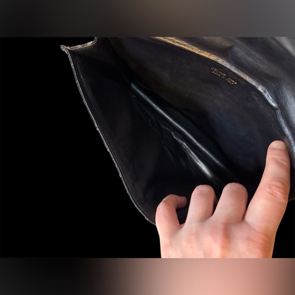 Vintage CELINE Macadam Canvas Clutch 7"x10" - Picture 5 of 8